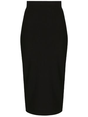 Dolce & Gabbana jupe mi-longue à taille haute - Noir