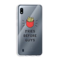 Fries before guys: Samsung Galaxy A10 Transparant Hoesje