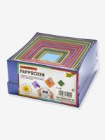 Set van 12 vierkante kartonnen dozen RAINBOW FOLIA meerkleurig Set van 12 vierkante kartonnen dozen RAINBOW FOLIA meerkleurig