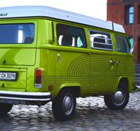 Camper sticker ouderwets retro strepen - thumbnail