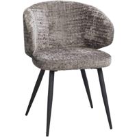 Leen Bakker - Eetkamerstoel Demi - Stof - Taupe - 57x57x78 Cm