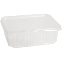 Bak | PP | 500ml | incl. Deksel | kilobak | 183x134x35mm | transparant | 150 stuks