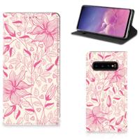 Samsung Galaxy S10 Smart Cover Pink Flowers