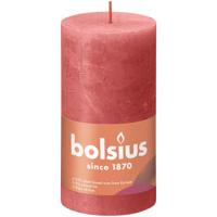 Bolsius rustiek stompkaars 130/68 pink