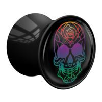 Double Flared Plug met Magic Skull Design Acryl Tunnels & Plugs