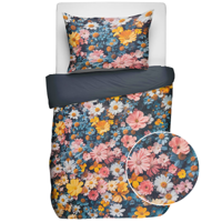 Dekbedovertrek Katoen Petal Fields Natuur 140x200 Cm Fresh And Co Kids - Dekbed-Discounter.nl