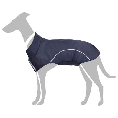 Hondenregenjas met reflecterende strips polyester blauw XL