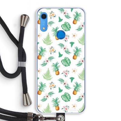 Ananas bladeren: Huawei Y6s Transparant Hoesje met koord