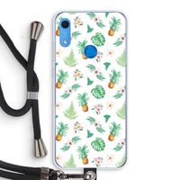 Ananas bladeren: Huawei Y6s Transparant Hoesje met koord