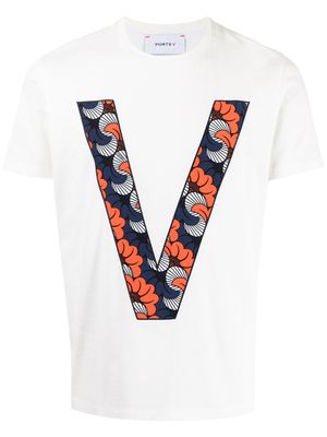 Ports V t-shirt à imprimé monogrammé - Blanc