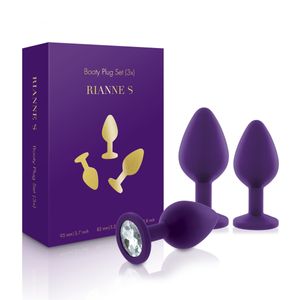 Rianne S BOOTY PLUG SET Paars Silicone Anale seks