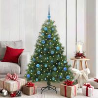 Kunstkerstboom met 150 LED met standaard Groen 150 cm PE en PVC