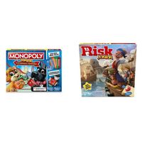 Spellenbundel - 2 Stuks - Monopoly Junior Elektronisch Bankieren & Risk Junior - thumbnail