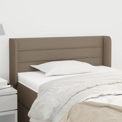 Hoofdbord met randen 103x16x78/88 cm stof taupe