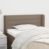 Hoofdbord met randen 103x16x78/88 cm stof taupe