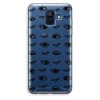 Eye pattern #2: Samsung Galaxy A6 (2018) Transparant Hoesje - thumbnail