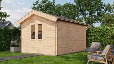 Lugarde Select Blokhut Olst 300x400cm - Onbehandeld- Zadeldak- - Lugarde Select