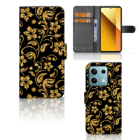 Xiaomi Redmi Note 13 5G Hoesje Gouden Bloemen