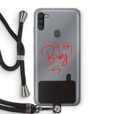 Not Your Baby: Samsung Galaxy A11 Transparant Hoesje met koord
