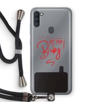 Not Your Baby: Samsung Galaxy A11 Transparant Hoesje met koord