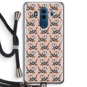 Zwarte poes: Huawei Mate 10 Pro Transparant Hoesje met koord
