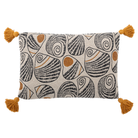 Bloomingville Kussen Geel Recycled - thumbnail