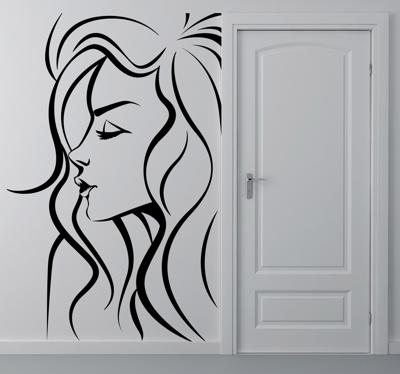 Sticker vrouw hoofd