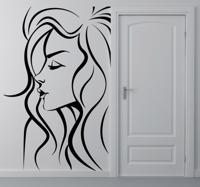 Sticker vrouw hoofd