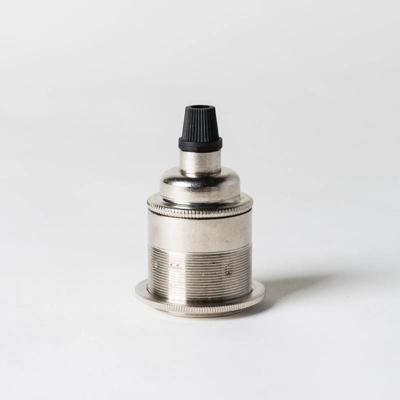 E27 fitting Nikkel edison periode met ring vintage