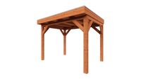 Trendhout Overkapping Refter XL 375x285 cm- Plat dak- Onbehandeld lariks Douglas hout- Trendhout