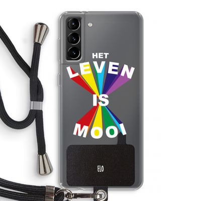 Het Leven Is Mooi: Samsung Galaxy S21 Plus Transparant Hoesje met koord