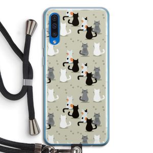 Katten: Samsung Galaxy A50 Transparant Hoesje met koord