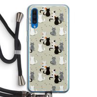 Katten: Samsung Galaxy A50 Transparant Hoesje met koord Katten: Samsung Galaxy A50 Transparant Hoesje met koord