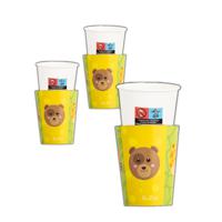 Feestbekers met hoesjes - 24x - dierentuin - papier - themafeestje - kinderfeest - 250ml