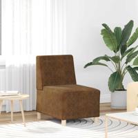 Sofastoel zonder armleuningen bruin 55 cm imitatie sude leer