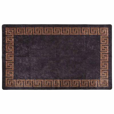 VidaXL Vloerkleed wasbaar anti-slip 120x170 cm zwart en goudkleurig