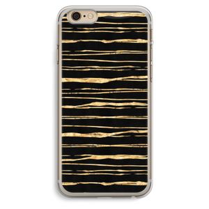 Gouden strepen: iPhone 6 Plus / 6S Plus Transparant Hoesje