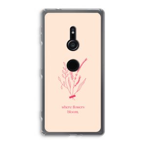 Where flowers bloom: Sony Xperia XZ2 Transparant Hoesje