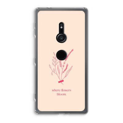 Where flowers bloom: Sony Xperia XZ2 Transparant Hoesje