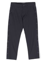 Fay Kids pantalon droit à bande logo - Bleu