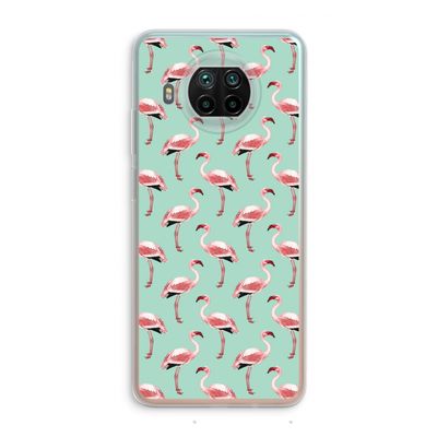 Flamingoprint groen: Xiaomi Mi 10T Lite 5G Transparant Hoesje
