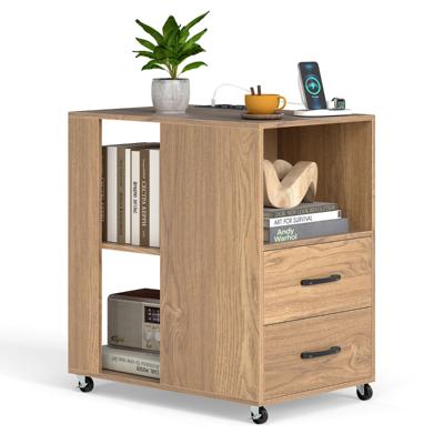 Kleine Bijzettafel Met Wieltjes Verrijdbaar Nachtkastje Met Lade En Plank