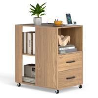 Kleine Bijzettafel Met Wieltjes Verrijdbaar Nachtkastje Met Lade En Plank