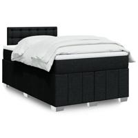 Boxspring met matras stof zwart 120x200 cm Boxspring met matras stof zwart 120x200 cm