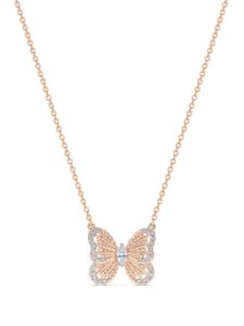 DE BEERS collier Portrait of Nature Butterfly à pendentif en or rose 18ct pavé de diamants