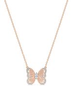 DE BEERS collier Portrait of Nature Butterfly à pendentif en or rose 18ct pavé de diamants