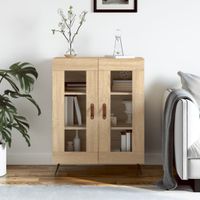 Dressoir 69,5x34x90 cm bewerkt hout sonoma eikenkleurig - thumbnail