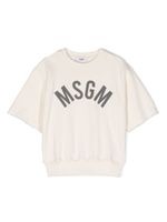 MSGM Kids sweat à logo imprimé - Tons neutres - thumbnail