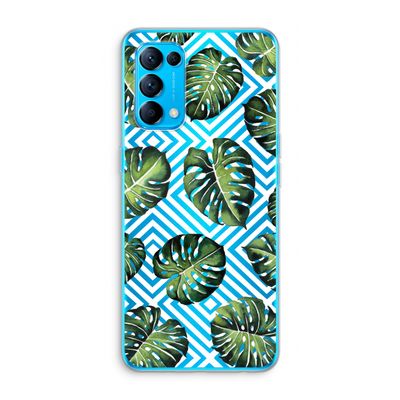 Geometrische jungle: Oppo Find X3 Lite Transparant Hoesje