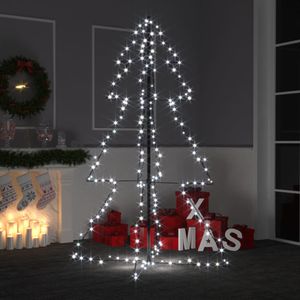 VidaXL Kegelkerstboom 200 led&apos;s binnen en buiten 98x150 cm